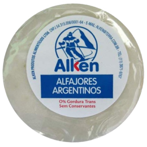 Alfajor Argentino Branco - Contém 5 unidades de 50g - Alken-0