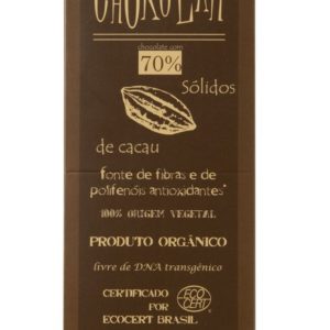 Chocolate Orgânico Amargo 70% - Display com 10 unidades de 80g - Chokolah-0