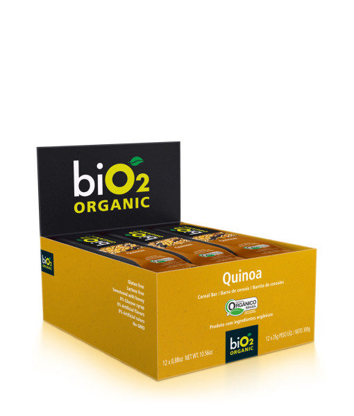 Barra de Cereal Orgânica de Quinoa - Display com 12 barrinhas de 25g-Bio2 Organic-0