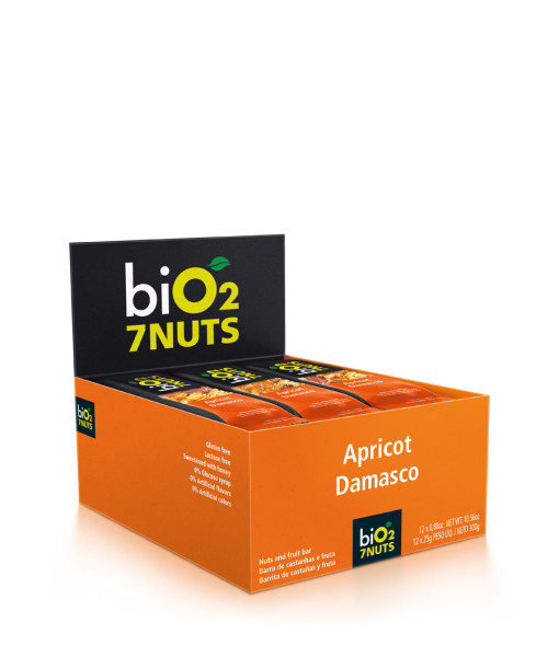 Bio7Nuts Damasco - Contém 12 unidades de 25g - Bio2 Organic-0
