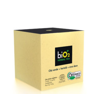 Chá Verde com Erva Doce Nacional e Hortelã Orgânico - Contém 13 saches de 1,5g - Bio2 Organic-0