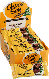 Chocolate de Soja Choco Soy Crispies - Display com 20 unidades de 25g - Olvebra -0