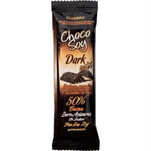 Chocolate de Soja Choco Soy Dark Mix 50% Cacau Zero - Display com 15 unidades de 25g - Olvebra-0