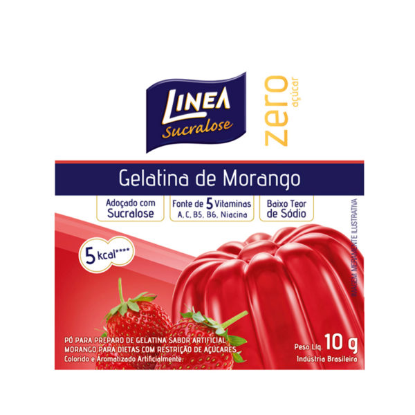 Gelatina de Morango Zero Açúcar 10g - Linea-0