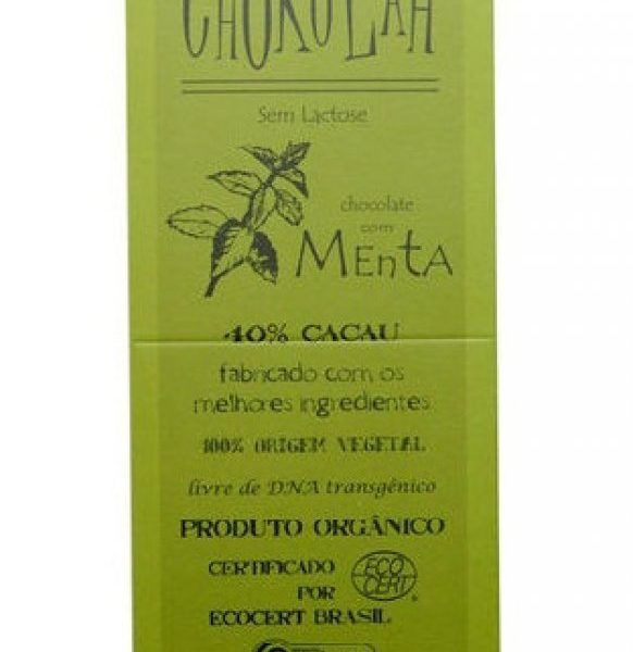 Chocolate Orgânico Menta - Display de 10 unidades de 80g - Chokolah -0