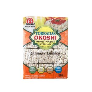 Torradas de Arroz Integral com Quinoa e Linhaça 75g - Okoshi -0