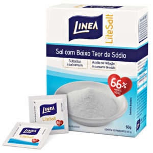 Sal com Baixo Teor de Sódio - Sachet 50x1g Peso Liq. 50g - Linea-0