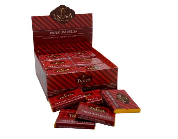 Tabletinho de Chocolate Belga - Contém 30 unidades de 14g Peso Liq.420g - Tnuva-0