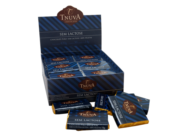 Tabletinho de Chocolate Comum Sem Lactose - Contém 30 unidades de 14g Peso Liq. 420g - Tnuva-0