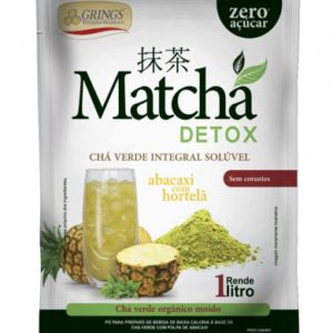 Matchá Detox - Chá Verde Integral Solúvel Abacaxi com Hortelã Zero Açucar - Contém 12 unidades de 7g - Grings-0