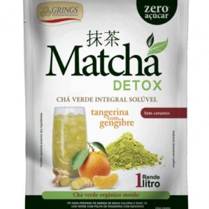 Matchá Detox - Chá Verde Integral Solúvel Tangerina com Gengibre Zero Açucar - Contém 12 unidades de 7g - Grings-0