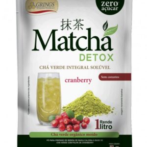Matchá Detox - Chá Verde Integral Solúvel Cranberry Zero Açucar - Contém 12 unidades de 7g - Grings-0