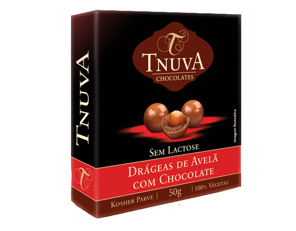 Drágeas de Avelã com Chocolate Sem Lactose 50g - Tnuva-0
