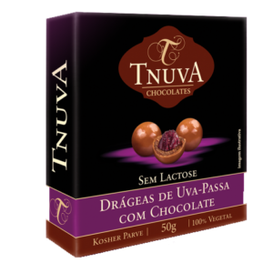Drágeas de Uva Passa com Chocolate Sem Lactose 50g - Tnuva-0