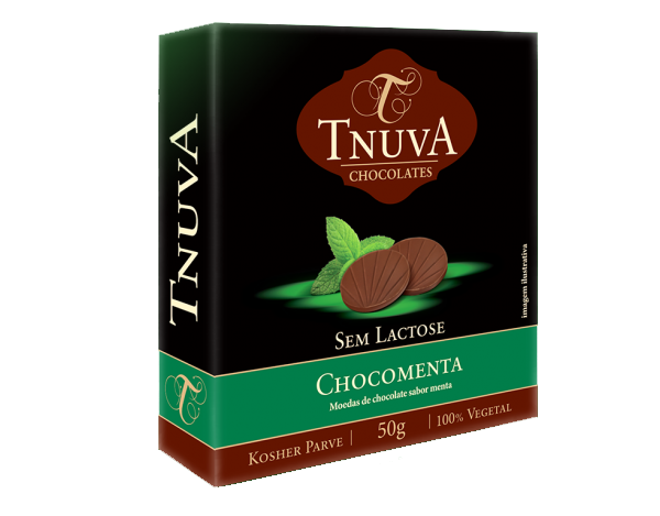 Moedas de Chocolate Sem Lactose Sabor Menta 50g - Tnuva-0