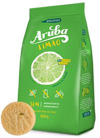 Biscoito Amanteigado Sabor Limão 100g - Aruba-0
