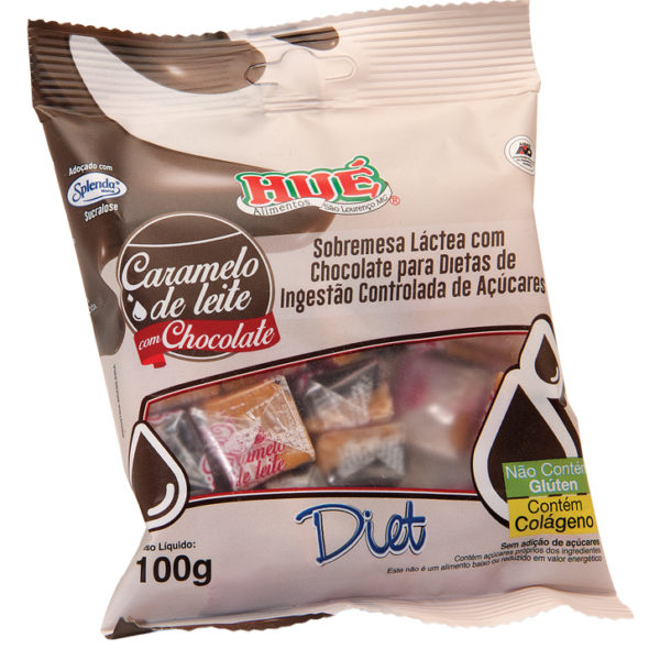 Caramelo de Leite com Chocolate Diet 100g - Hué-0
