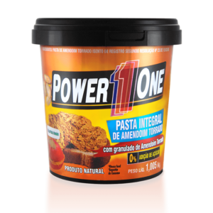 Pasta Integral de Amendoim Com Granulado de Amendoim Torrado Sem Açúcar 1,005kg - Power One-0