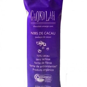 Chocolate Amargo Orgânico 70% Cacau Com Nibs - Contém 20 unidades de 20g - Chokolah-0
