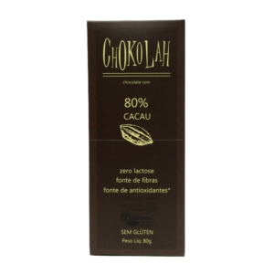 Chocolate Amargo Orgânico 80% Cacau - Contém 10 unidades de 80g - Chokolah-0