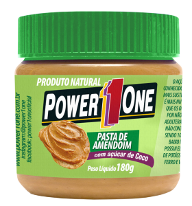 Pasta de Amendoim Com Açucar de Coco 180g- Power One-0