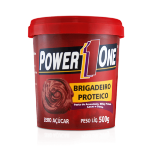 (Brigadeiro Proteico) Pasta de Amendoim, Whey Protein, Cacau e Stevia 500g - Power One-0