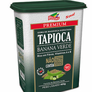 Goma de Mandioca Hidratada Premium Banana Verde 400g - Brazoka-0