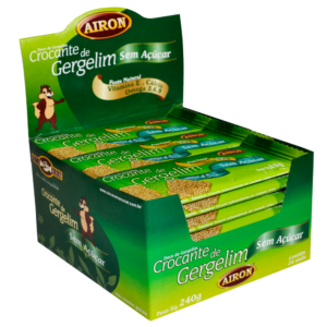 Crocante de Gergelim Zero Adição de Açúcar - Contém 24 unidades de 10g - Airon-0