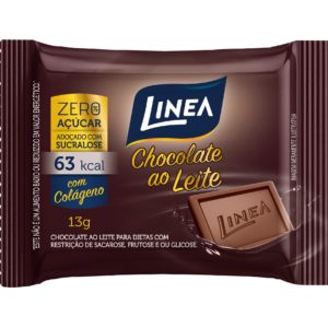 Chocolate Ao Leite Zero Açúcar - Contém 15 unidades de 13g - Linea-0